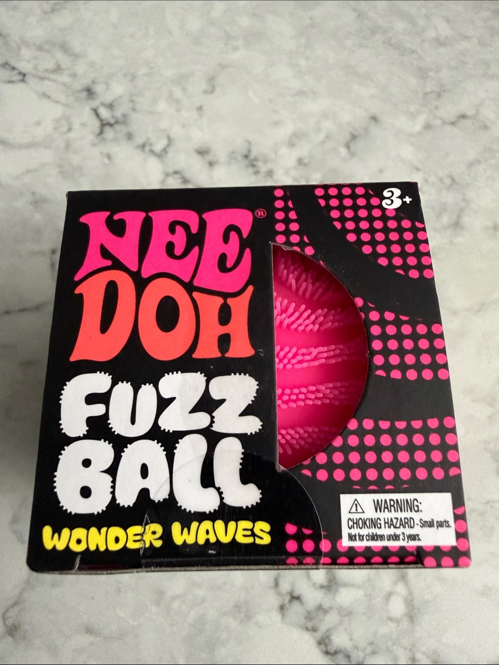 Authentic NeeDoh Fuzz Ball Wonder Waves - Pink